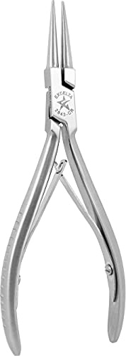 Excelta 2843 Medium Round Nose Plier, Jewelry Tool for Safe Wire Loops, Rings, and Wraps, Ideal for Gold, Silver, and Copper Crafts, Electronics Repair, Bench Work, and Small Tool Sets