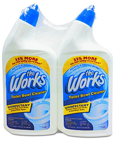 The Works 33302WKCT Disinfectant Toilet Bowl Cleaner, 32 oz Spray Bottle, 2 per Pack (Case of 6 Packs)