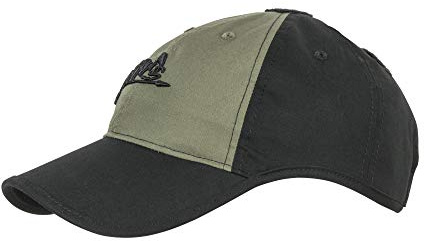 Helikon-Tex Berretto da Uomo con Logo, in Policotone Ripstop con Logo in Policotone, Verde Oliva/Verde adattivo A
