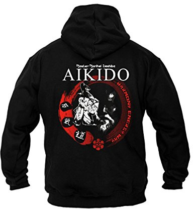 Dirty Ray Arts Martiaux Aikido Sweat Homme avec Capuche BDT20 (L)