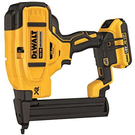 DEWALT DCN681D2 Cordless XR Brushless Narrow Crown Stapler, V, Yellow/Black, 18 Gauge