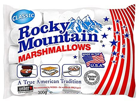 Rocky Mountain Marshmallows Classic 2x300g, traditionell amerikanische Süßigkeiten zum Rösten am Lagerfeuer, Grillen oder BackenClassic (2x300g)