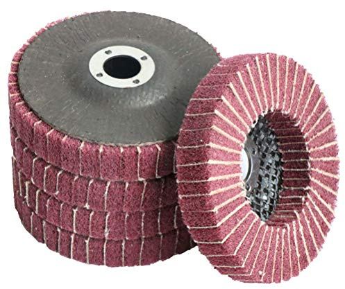 FPPO 5 dischi abrasivi in fibra di nylon, 11,4 x 2,2 cm, per smerigliatrice angolare, strumenti di lucidatura (grana 240)