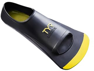 TYR unisex adult Burner Fins 2.0 Footwear, Black/Yellow, Small US