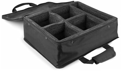 BeamZ AC-460 - Valise Souple Professionnelle pour 4 Projecteurs Noir, 390x350x220mm, Idéal pour Les DJ Mobiles