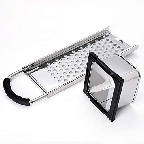 Stainless Steel Spaetzle Maker Homemade Noodle Dumpling Making Tool with Safety Pusher and Comfortable Rubber Handle