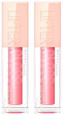 Maybelline New York 2 x Lip Gloss Volume Lip Gloss mit Hyaluronsäure Seidenfarbe 004-2