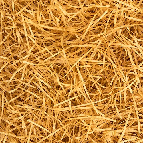 PEVOGON Khaki Osterfüller Papierschnipsel für Osterkörbe, Geschenkverpackung, Füllung, Eierfüller, Partyzubehör, Dekoration, 200 g