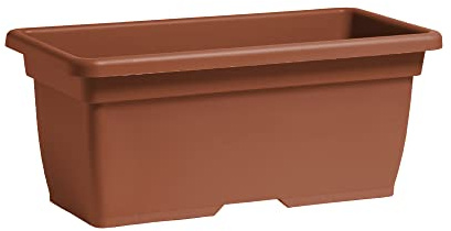 eacommerce Vaso Rettangolare in Plastica PPL Colore Terracotta Cassetta Mega Per interni ed esterni (80x40x34H cm, Colore Terracotta)