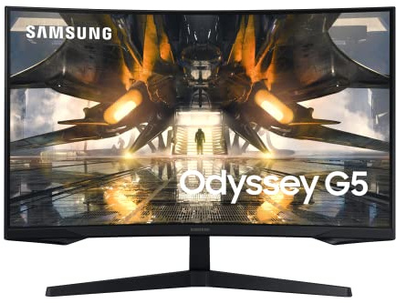 Gebogener Gaming -PC -Bildschirm - Samsung - Odyssey G5 - G55A S32AG550EP - 32 '' WQHD - DALLE VA - 1 MS - 165Hz - HDMI / DP -Freesync
