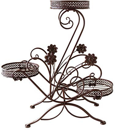 Pflanzenständer Moderner Blumentopfhalter Blumenständer mit 3 Ebenen für den Innenbereich Metallbalkon Bodenstehender Pflanzenständer Blumenständer mit rutschfestem Fußpolster Perfekte Dekoration