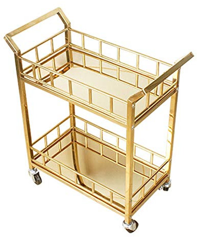 TEmkin Barwagen Barwagen, Gold, Servierwagen, für Küche, Esszimmer, Hausbar oder Buffet, Hausbar-Servierwagen (Stil 3) (Stil 1)