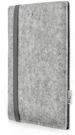 Stilbag eBook Reader Finn für Tolino Shine Color | Farbe: hellgrau/schwarz | eBook Reader-Tasche aus Filz | eReader Schutzhülle | ebook Reader Tasche Made in Germany