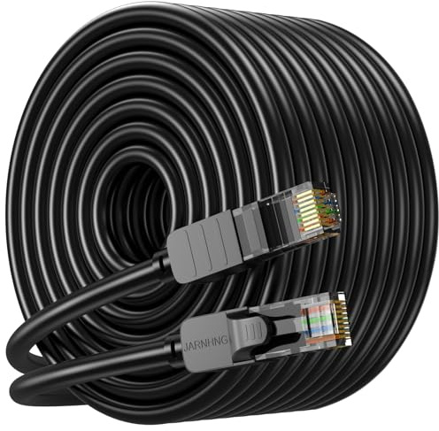 JARNHNG Cat6 LAN Kabel Netzwerkkabel 50m UTP 26AWG 500MHz mit RJ45 Steckern für Verkabelung, Büro & Gaming, Cat.6