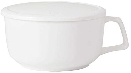 HISMPSOBN Salad Bowl French Onion Soup Bowl, 32 oz Ceramic Soup Pot with Handle, Salad Bowl, for Soup, stew, Cereal, Pasta-White