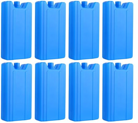8pcs Cooler Ice Packs Ice Crystal Boxes 400ml Reusable Freezer Packs Long Lasting Cooler Ice Blocks Cool Packs for Lunch Boxes Camping Picnic Air Conditioner Fan Shipping Fishing