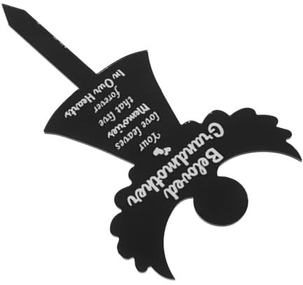 CAXUSD Targa Commemorativa Acrilico Per Cimitero Angioletto Decorazione Da Per Onorare Defunti Resistente e Leggera Per Esterni e Memoriali