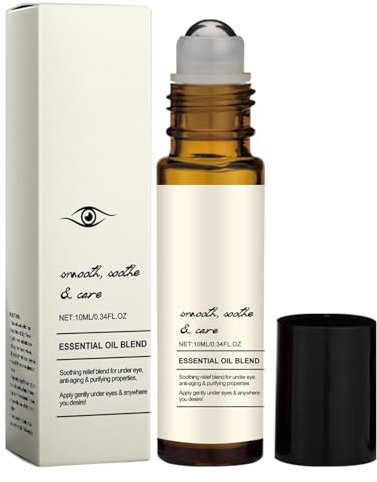 Rizinusöl- und Weihrauch-Augenroller – 10 ml Rizinusöl-Rollerball mit Weihrauch, straffende Augenessenz, Rizinusöl-Augenroller für Frauen und Mädchen