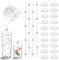 20 Pièces Bougies flottantes Blanch avec 6 Cordons de Perles d'eau Argent et 25 g de Sable de Bougie pour Vases Remplisseurs de Bouteilles d'eau, Mariages, Décorations de Centres de Table