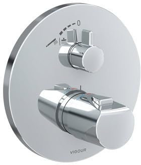 VIGOUR clivia Farbset Thermostat für VIGOUR-Box VUPK mit Mengenregulierung verchromt
