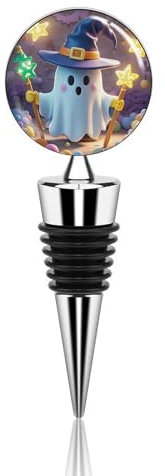 Ghost Staff Bottle Stopper Beverage Bottle Sealer Reusable Wine Stopper Personalised Champagne Stopper Unique Wine Bottle Corks Keep Fresh Suitable for Standard