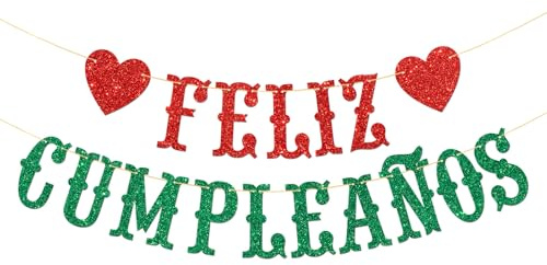 Bandera de Feliz Cumpleaños - Niño, Niña, Adulto, Español, Feliz Cumpleaños, Suministros de Guirnalda para Fiesta de Cumpleaños - Decoraciones de Fiesta de Cumpleaños, Aniversario, Fiesta - Purpurina