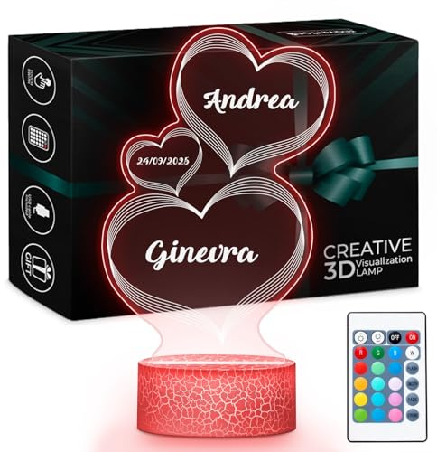 Maverton LED-Lampe - digitaler Bilderrahmen - Lichtsockel mit USB-Kabel - Romantik Paar Geschenke - Jahrestag Geschenk - Hochzeitsgeschenk - Personalisierte Geschenke Frauen und Männer - Deko Wohnzimm