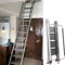 EXCLURA Dachbodentreppe Metall-Dachbodenleiter für Zweistöckiges Haus, Dachbodentreppe, Klappbare Trittleiter, Feuerleiter für Wohnungen, Robuste Dachbodentreppen-Sicherheit(12 step-349cm (137.4))