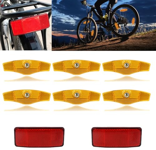 CALLYSONIC 8 riflettori per raggi per bicicletta, riflettori, riflettori, ad alta visibilità, per bicicletta, per bambini, per bici da corsa e per bambini
