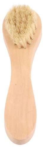 Spazzole per detergente per il viso esfoliante Strumento per la cura di la pelle in legno Strumento per setola morbida Brush per la cura del corpo del collo per sopracciglia