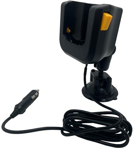 Holder Stand Charger for Zebra TC51 TC510K TC52 TC52X TC56 TC57 TC57X Barcode Scanners – Car Mount with Cigarette Lighter Charging Cable, Vehicle Dock Cradle for Handheld Scanner