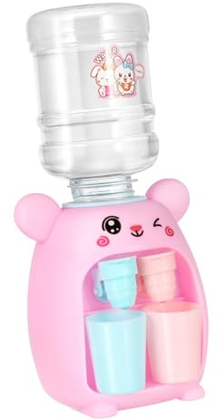 SUPVOX Dispensador De Agua para Niños Mini Rosa Doble Salida Juguete Educativo Simulación para Cocina De Juguete y Juego Imaginativo