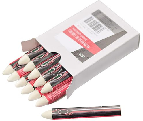 Penna ergonomica per etichettatura pneumatici resistente design a doppia punta cera resistente alle intemperie per superfici ruvide Gesso per pneumatici di lunga durata non sbiadisce bianco