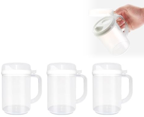 Confezione da 3 brocche da 650 ml sicure per bambini, con coperchi sicuri, beccuccio antigoccia, brocche in plastica per acqua, latte, succo, contenitori a prova di fuoriuscite per bambini a casa o