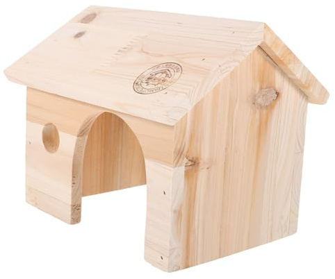 Gadpiparty Maisonnette Bois pour Hamster Rats et Autres Petits Animaux Abri de Jeu et Cachette Pratique pour Dormir et Reposer