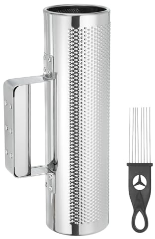 QUARKZMAN Strumento Percussione Latina Guiro In Acciaio Inox 3 x 10 Con Raschietto Strumento Musicale Per Formazione Strumento Band Performance Martello Sabbia