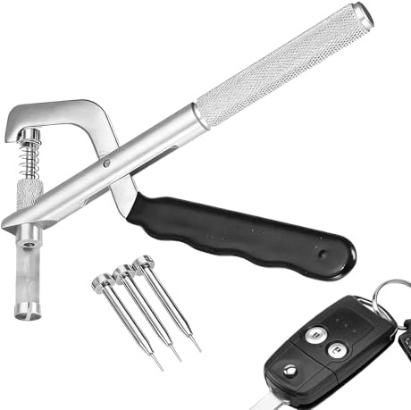 Generisch Outil de coupe de clé – Pince à goupille manuelle | Remote Blade Remover avec 3 pointes de rechange, design ergonomique pliable pour réparation de véhicule, entretien, maison, garage