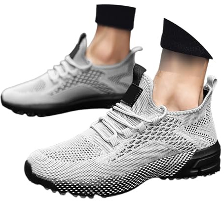 Zapatillas de Running Transpirables para Hombre Ligeras atléticas Caminar Antideslizantes Gimnasio Entrenamiento Tenis Fitness Trotar Malla Deportivas