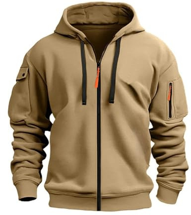 Hoodie Herren Reißverschluss Sweatjacke Übergangsjacke Zip Pullover Kapuzenpullover Leicht Sweatshirt Hoody Zipper Hoodies Jacket Trainingsjacke Jacke Winterjacke Oversized Sportjacke Strickjacke