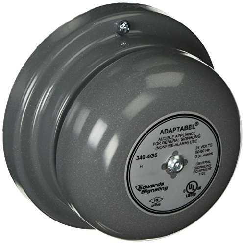 Edwards-Signaling-340-4G5 Bell, 24VAC, 0.250A, Gray