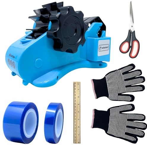 echomerx Lot de distributeurs de ruban adhésif de sublimation Lite Edition – Distributeur de ruban adhésif semi-automatique, gants résistants à la chaleur, rubans chauffants, règle et ciseaux