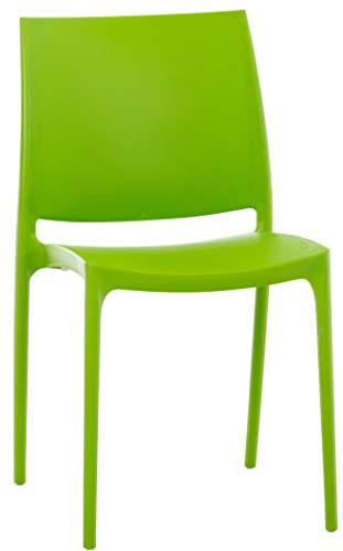 CLP Silla Apilable Maya De Exterior o Interior | Silla De Jardín Resistente A La Intemperie | Silla De Terraza Hecha De Polipropileno, Color:Verde Claro