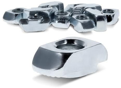 8020, 3933, 15 40 Series 1/4-20 Standard Drop in T-Nut Steel Nut T-Slot T-Slotted Accessories for 80/20 Aluminum Extrusion Hardware 1/4 Nuts (10 Pack)