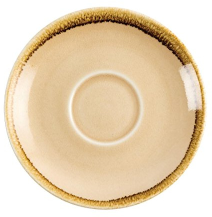 Olympia Kiln Espresso Cup Bark 3oz / 85ml, Dishwasher Safe (Pack of 6) | Finished with a reactive glaze and hand-painted rims, plus edge chip warranty protection. Fits 230ml cappuccino cups.