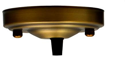 LEDSone Deckenrosette für Hängelampen, 108 mm, gelbes Messing