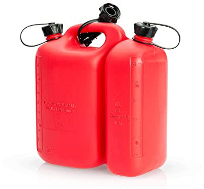 VITO - Jerrican à Essence 5L et Huile 3L Combiné Bec verseur Poignée de Transport