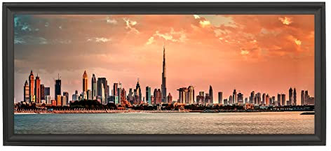 LTYHHK 25,4 x 61 cm Panorama-Bilderrahmen Massivholz 25,4 x 61 cm Posterrahmen 25,4 x 61 cm Fotorahmen Familienwand 25,4 x 61 cm Bilderrahmen Schwarz (LMKB1024)