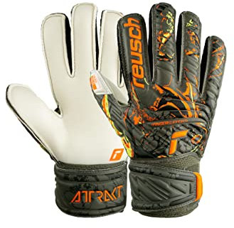Reusch Attrakt Solid Finger Support TW-Handschuhe Kids gruenorange, 5 Kinder