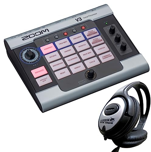 Zoom V3 Vocal Processor Effektgerät + keepdrum Kopfhörer
