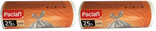 Paclan Müllbeutel mit Griff 30 x 25L (Packung mit 2)